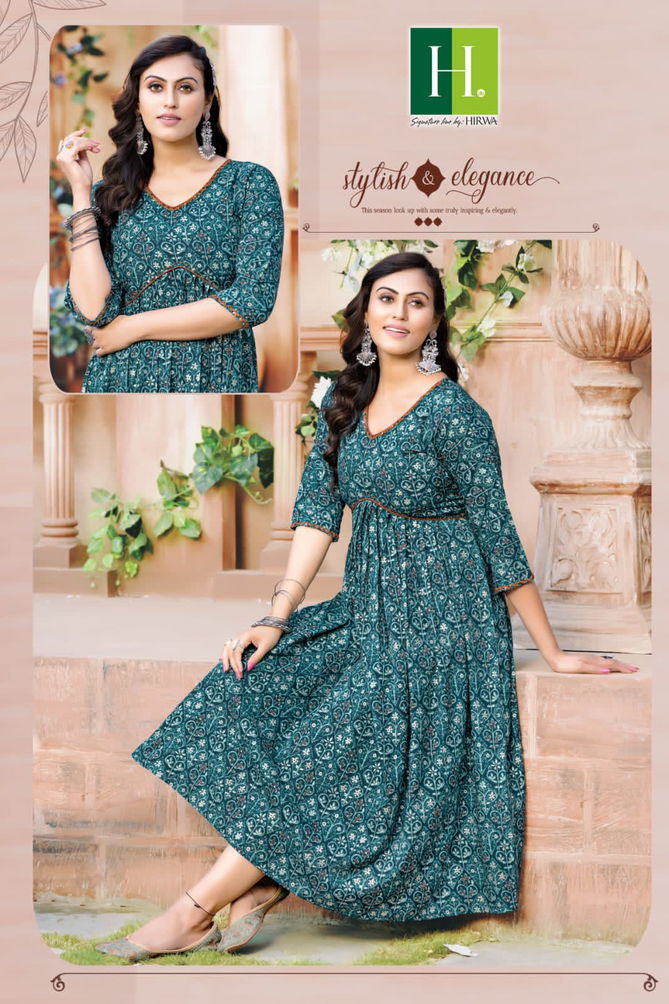 Alia By Hirwa 101-108 Party Wear Kurtis Catalog